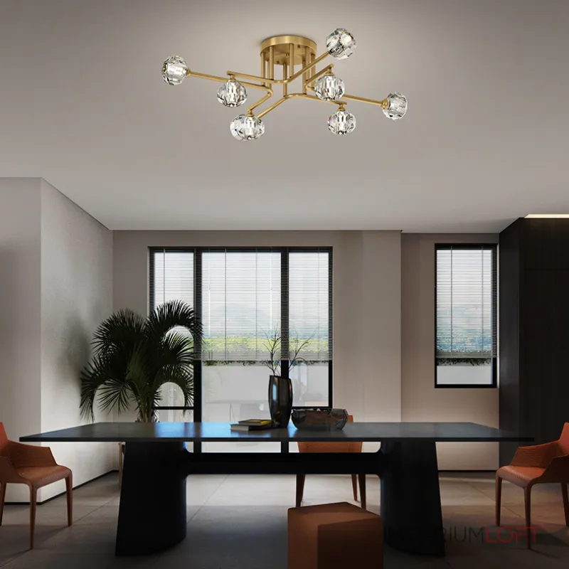 Потолочная люстра RH CH L8 Brass