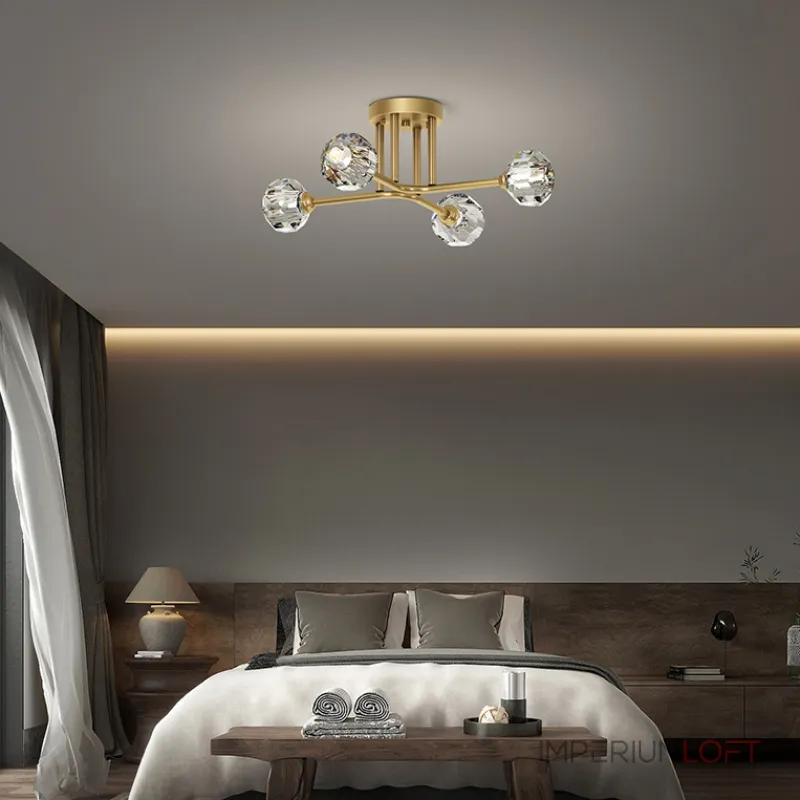 Потолочная люстра RH CH L8 Brass