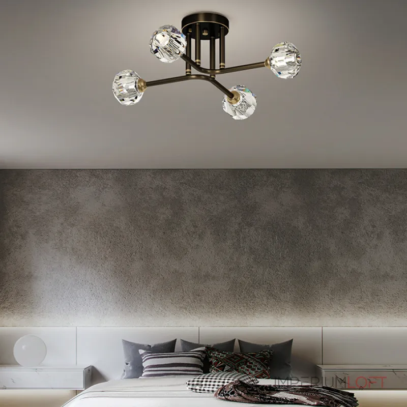 Потолочная люстра RH CH L8 Brass