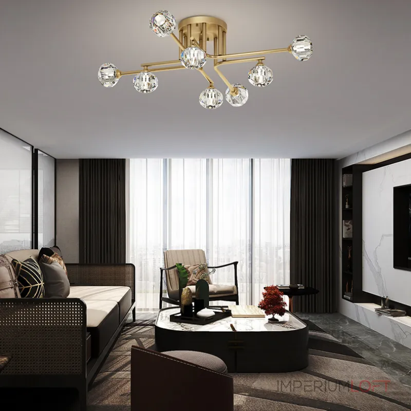 Потолочная люстра RH CH L8 Brass