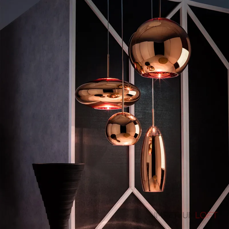 Подвесной светильник Tom Dixon Copper Wide Pendant Lamp D25 Подвесной светильник Tom Dixon Copper Wide Pendant Lamp D25