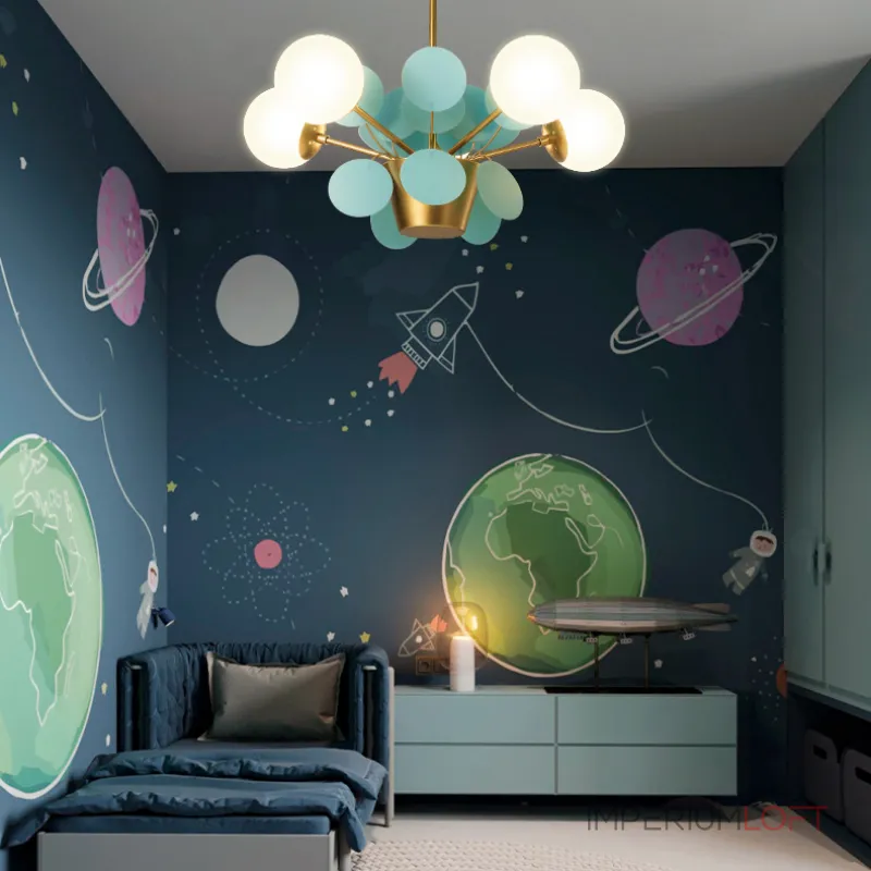 Потолочный светильник Light of MATISSE CH L4 Blue от ImperiumLoft