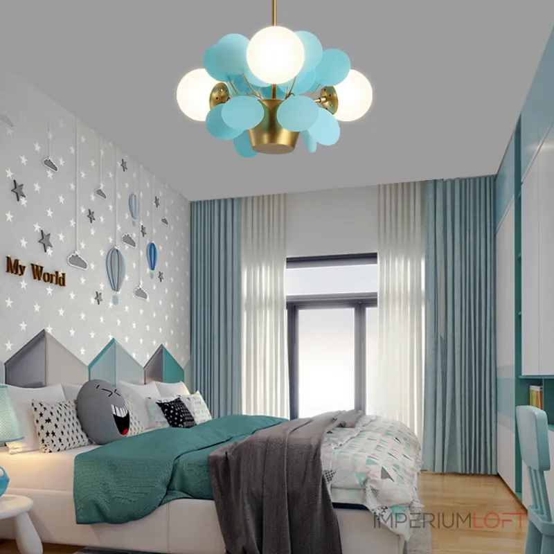 Потолочный светильник Light of MATISSE CH L4 Blue от ImperiumLoft