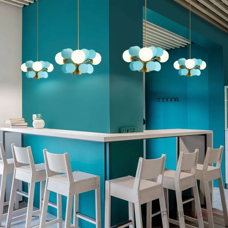 Потолочный светильник Light of MATISSE CH L4 Blue от ImperiumLoft