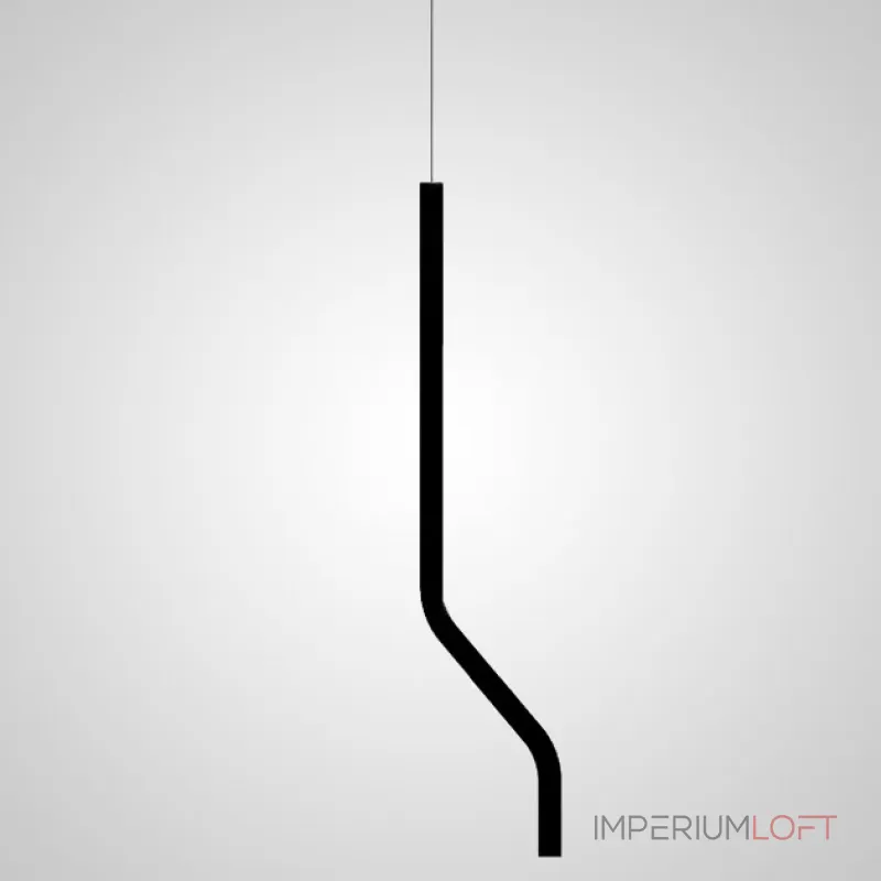 Подвесной светильник AIA A Black c плафоном оригинальной изогнутой формы от ImperiumLoft