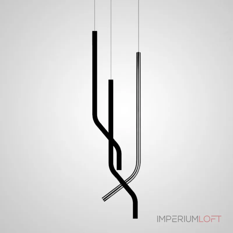 Подвесной светильник AIA A Black c плафоном оригинальной изогнутой формы от ImperiumLoft