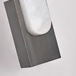 Настенный светодиодный светильник с прямоугольным плафоном из мрамора MIRCA B Black от ImperiumLoft