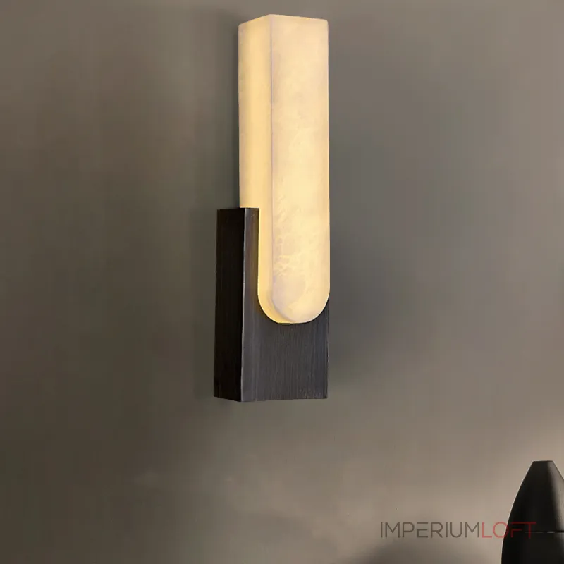 Настенный светодиодный светильник с прямоугольным плафоном из мрамора MIRCA B Black от ImperiumLoft Настенный светодиодный светильник с прямоугольным плафоном из мрамора MIRCA B Black от ImperiumLoft