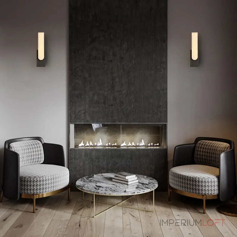 Настенный светодиодный светильник с прямоугольным плафоном из мрамора MIRCA B Black от ImperiumLoft Настенный светодиодный светильник с прямоугольным плафоном из мрамора MIRCA B Black от ImperiumLoft