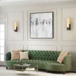 Настенный светодиодный светильник с прямоугольным плафоном из мрамора MIRCA B Black от ImperiumLoft