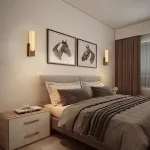 Настенный светодиодный светильник с прямоугольным плафоном из мрамора MIRCA B Black от ImperiumLoft