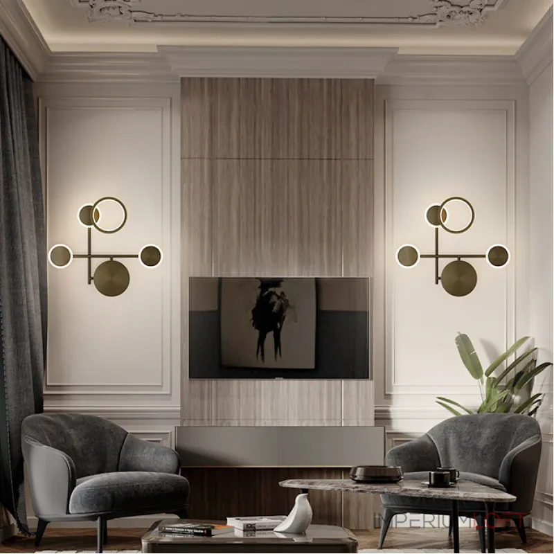 Настенный светильник ZINGY D Brass от ImperiumLoft