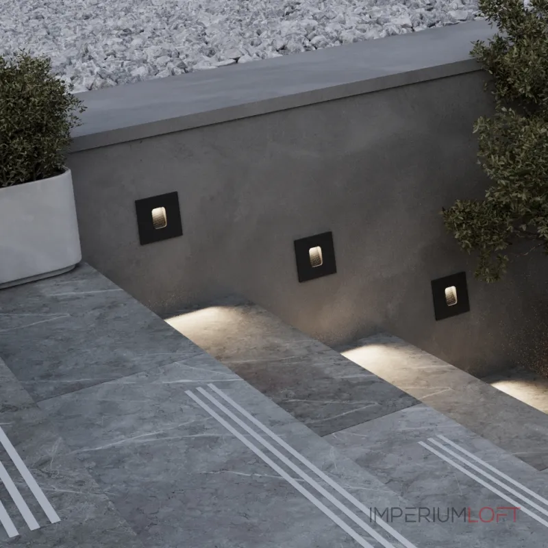 Подсветка лестниц Odeon Light NATURE ODL24 619 6650/1WL IP65 LED 1W 4000K AC85-265V VITTY Чёрный от ImperiumLoft