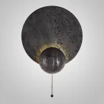 Настенный светодиодный светильник в виде комбинации двух дисков из черного камня от ImperiumLoft