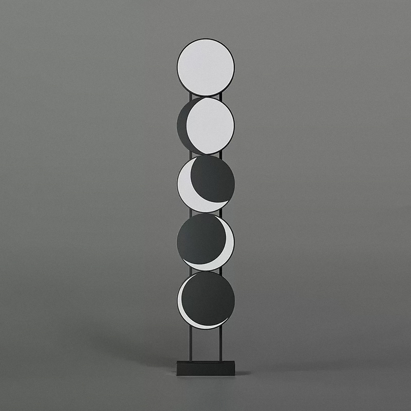 Оригинальный светодиодный торшер из пяти дисков, изображающих разные фазы луны Луна PHASE