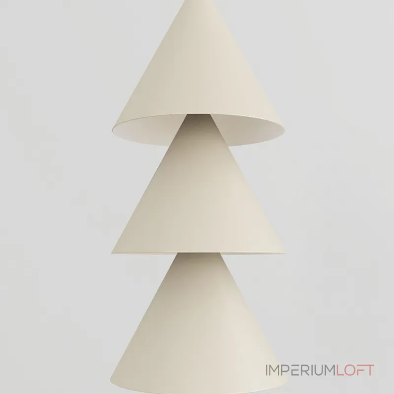 Серия минималистичных светодиодных торшеров в виде стилизованной ёлки из расположенных друг над другом конусов BAUM Green
