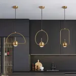 Подвесной светильник Nadise B Gold с оригинальным плафоном от ImperiumLoft