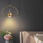 Подвесной светильник Nadise B Gold с оригинальным плафоном от ImperiumLoft