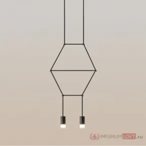 Подвесной светильник Via Wireflow polyhedral 2 Lineal Pendant Light