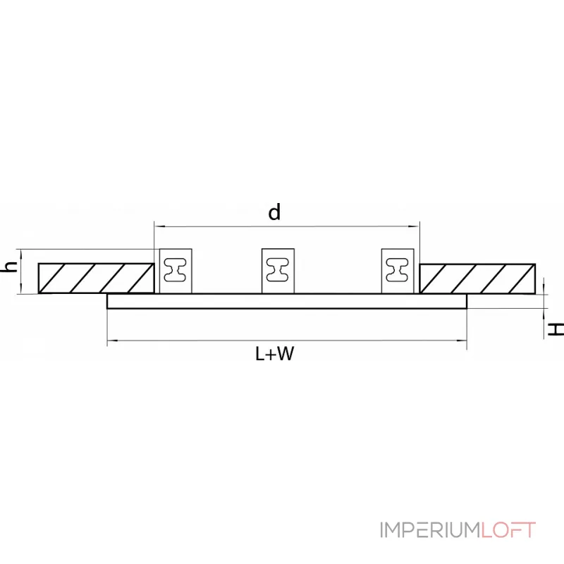 Рамка на 3 светильника Lightstar Domino 214537 от ImperiumLoft