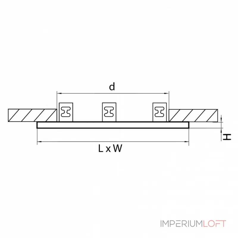 Рамка на 3 светильника Lightstar Intero 111 217837 от ImperiumLoft