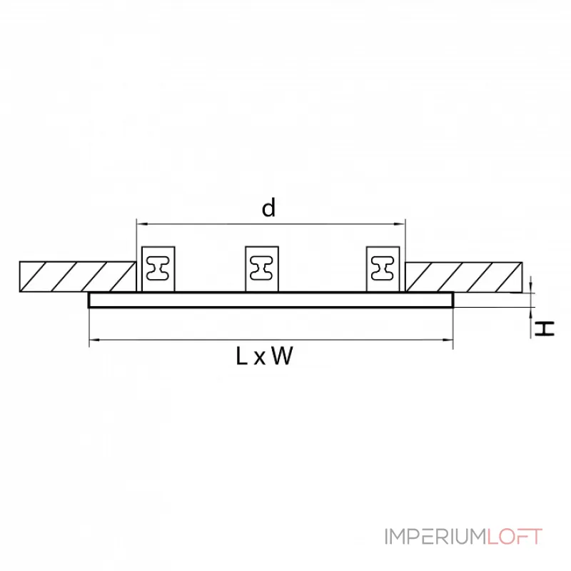 Рамка на 3 светильника Lightstar Intero 16 217536 от ImperiumLoft