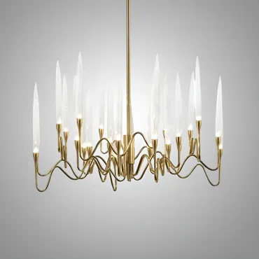 Люстра на штанге Il Pezzo 3 Round Chandelier Brass and Crystals D600 Люстра на штанге Il Pezzo 3 Round Chandelier Brass and Crystals D600