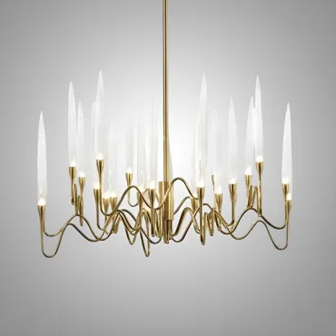Люстра на штанге Il Pezzo 3 Round Chandelier Brass and Crystals D800 Люстра на штанге Il Pezzo 3 Round Chandelier Brass and Crystals D800