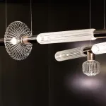 Подвесная люстра Pendant Horizontal L106 со стеклянными фактурными плафонами от ImperiumLoft