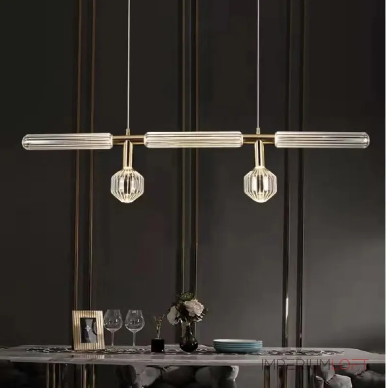 Подвесная люстра Pendant Horizontal L106 со стеклянными фактурными плафонами от ImperiumLoft Подвесная люстра Pendant Horizontal L106 со стеклянными фактурными плафонами от ImperiumLoft