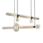 Подвесная люстра Pendant Horizontal L114  со стеклянными фактурными плафонами от ImperiumLoft