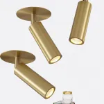 Встроенный потолочный точечный светильник LINO C H16 Brass 7W от ImperiumLoft