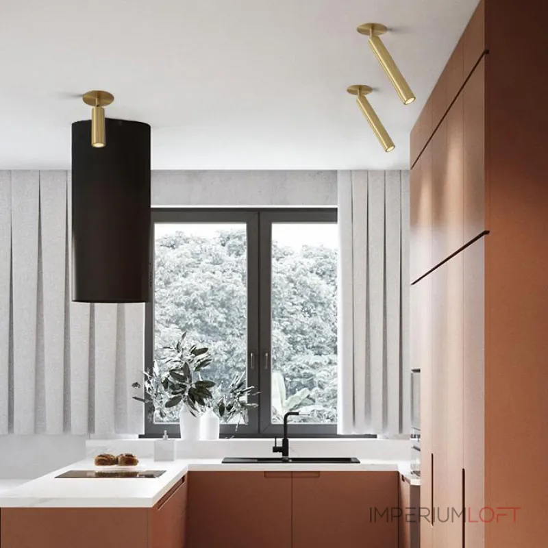 Встроенный потолочный точечный светильник LINO C H16 Brass 7W от ImperiumLoft