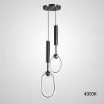 Подвесной светильник RING DUO B Black 4000К от ImperiumLoft