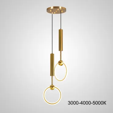 Подвесной светильник RING DUO A Brass Трехцветный свет