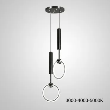 Подвесной светильник RING DUO A Black Трехцветный свет