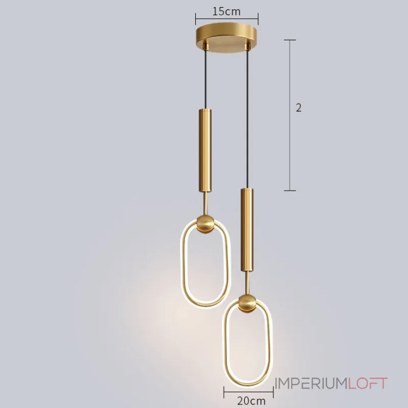 Подвесной светильник RING DUO B Brass Трехцветный свет от ImperiumLoft