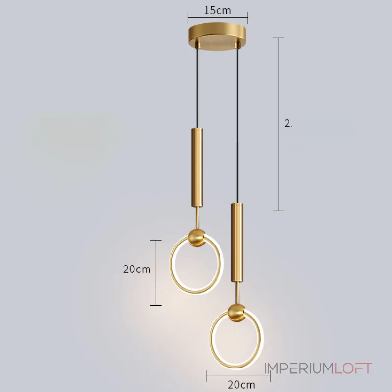 Подвесной светильник RING DUO A Black Трехцветный свет от ImperiumLoft