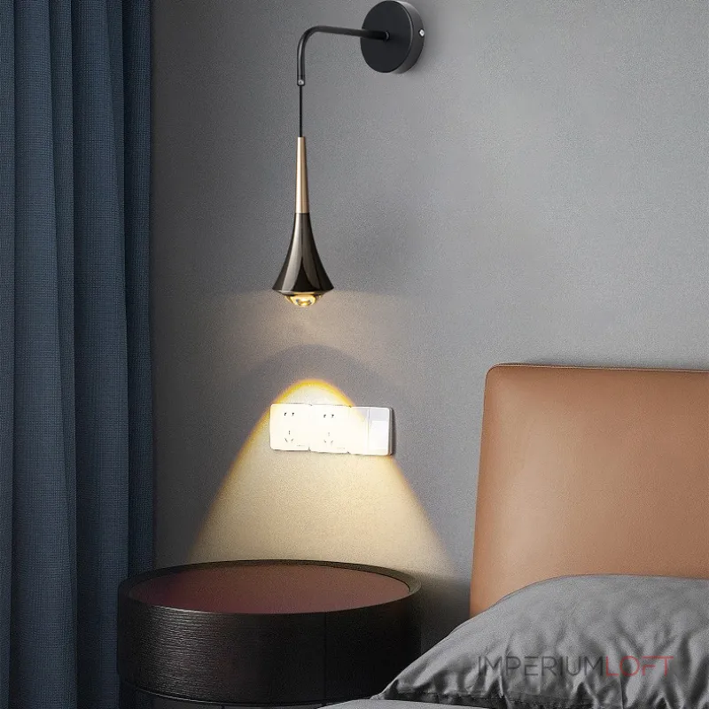 Настенный светильник CAI WALL Brass Трехцветный свет от ImperiumLoft