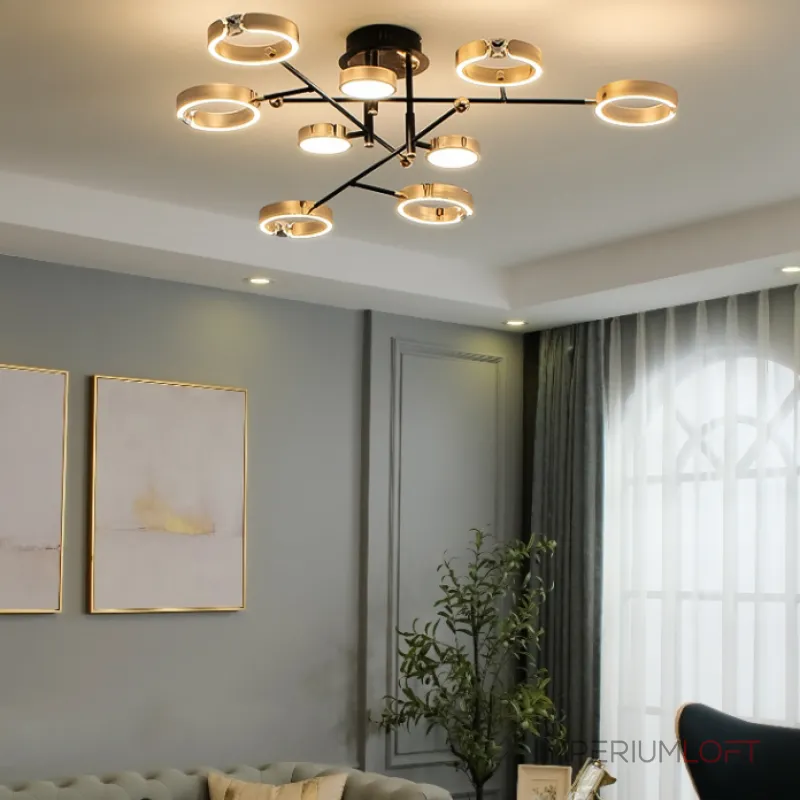 Потолочная люстра SELLIF CH L9 Brass