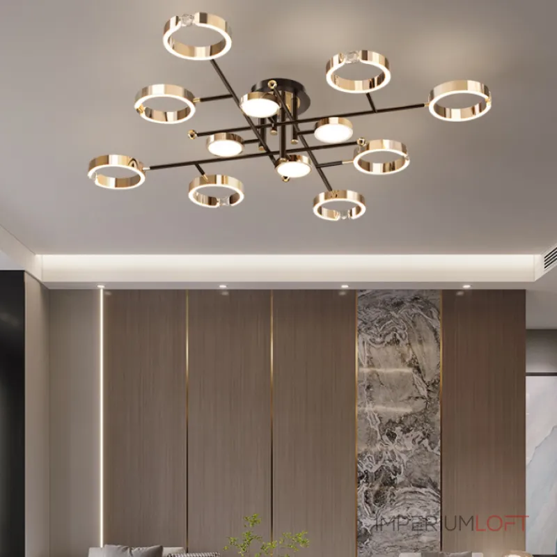 Потолочная люстра SELLIF CH L9 Brass