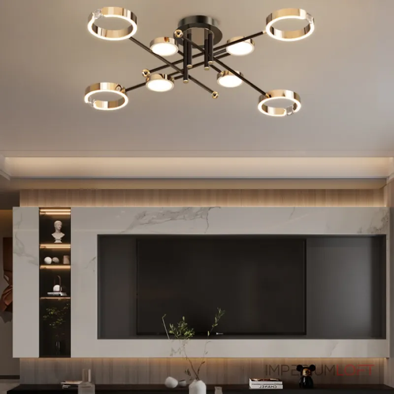 Потолочная люстра SELLIF CH L9 Brass