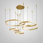 Подвесная люстра VEIKKO COMBO D45+45+65+65+85 Brass от ImperiumLoft