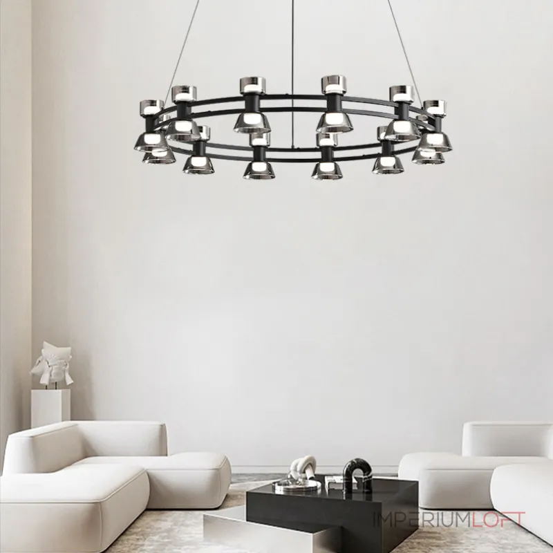 Подвесная люстра BLASIUS D83+63 Black от ImperiumLoft