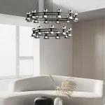 Подвесная люстра BLASIUS D83+63 Black от ImperiumLoft