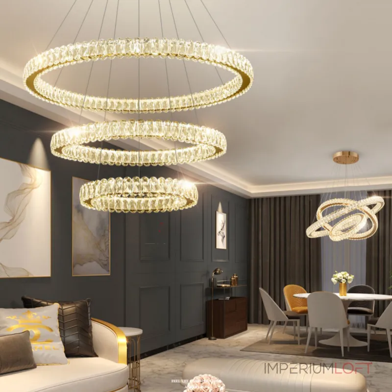 Подвесная люстра SEFENIAS B D30+50+70 Brass от ImperiumLoft