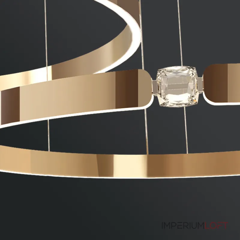 Подвесная люстра SELLIF B RING COMBO D40+60+80 Brass от ImperiumLoft