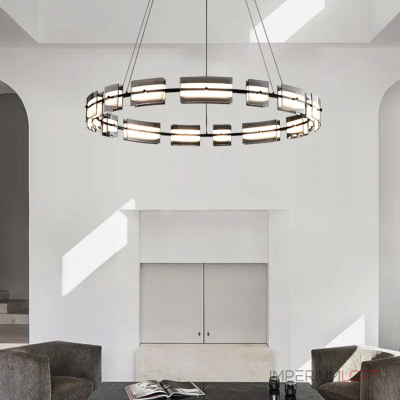 Подвесная люстра BRIAND D61+81 Black от ImperiumLoft