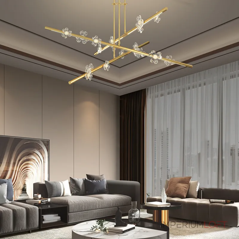 Люстра на штанге CAMILIA CH D120 Brass