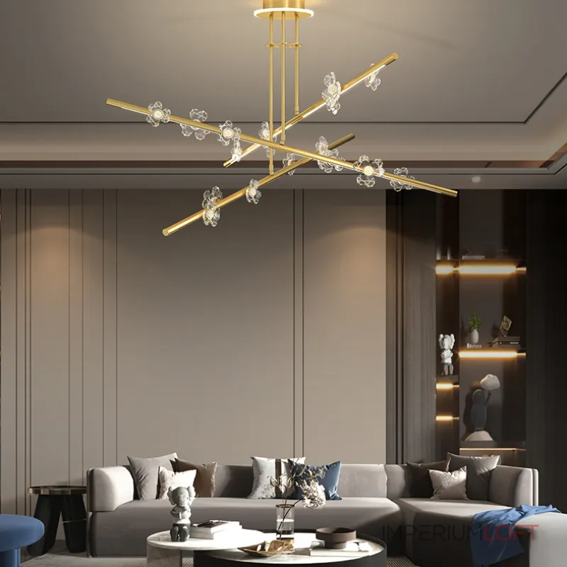 Люстра на штанге CAMILIA CH D120 Brass